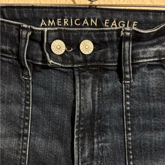 AE Dreamy Drape Stretch Super High-Waisted Baggy Wide-Leg Jean - Picture 7 of 15